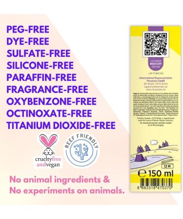 Minoris MOM Sun Lotion SPF 50+ Organic Natural & Mineral Sun Protection for Sensitive Skin Suitable as a Make-up Base Hypoallergenic Vegan Water-Resistant Wide Spectrum 150 ml - Buy Online on GoSupps.com