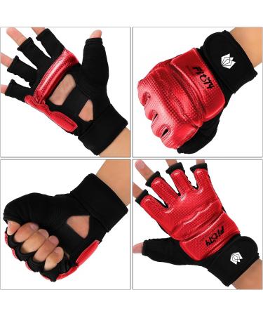 Fitst4 Sports MMA Gloves - Padded Boxing Training Gloves with Wrist Protection for Men - Red Kickboxing & Taekwondo Sparring - Buy Online on GoSupps.com