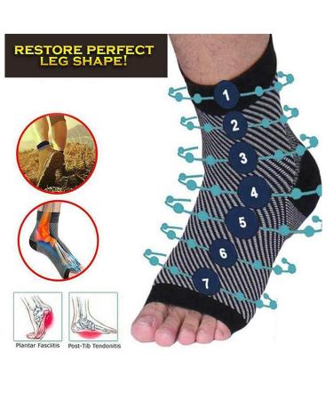 6 Pairs Dr. Sock Soothers Compression Foot Sleeve Support Socks - Set A L/XL - Buy Online on GoSupps.com