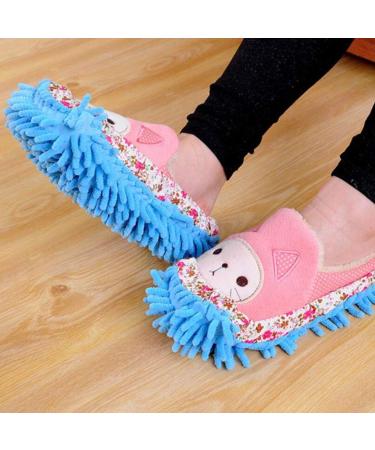 Stevlogs 2pcs Floor Mopping Shoe Floor Mopper Slipper Home Floor Cleaner Cleaning Foot Socks Blue - Buy Online on GoSupps.com