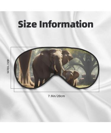 BREAUX Elephant Print Sleeping Eye Mask | Double-Sided Blackout Eye Mask for Travel | Premium Comfort & Style - Buy Online on GoSupps.com