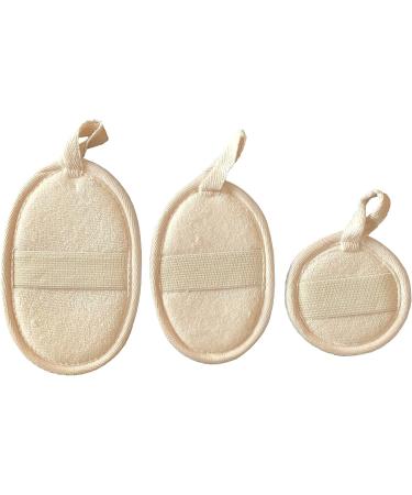 Natural Loofah Sponge Exfoliating Body Scrubber Combo Set - Bath & Facial Brush for Shower - Women & Men - Buy Online on GoSupps.com