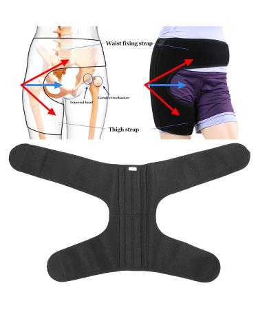 ANGGREK Hip Brace - Adjustable Hip Stabilizer for Sciatica Pain Relief & Groin Compression Wrap (Black M) | International Shipping Available - Buy Online on GoSupps.com