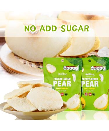 ONETANG Freeze-Dried Fruit Pears Chips 10 Pack - Non GMO, Kosher, Gluten-Free, Vegan, No Added Sugar - Healthy Snack, 0.35 Ounce Single-Serve Pack | Holiday Gifts - Buy Online on GoSupps.com