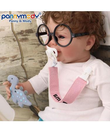 Personalized Pacifier Chain with Names | Ideal Baby Shower Gift | Universal Pacifier Holder (Gray + Blue) - Buy Online on GoSupps.com