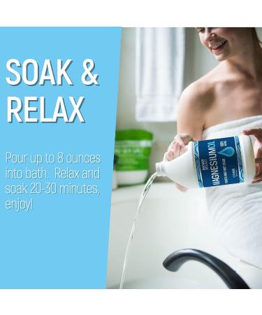 Pure Magnesium Oil 64 oz - Use with Bath Flakes or Refill Spray - Bulk Size for Soothing Soaks - 1 Pack - Buy Online on GoSupps.com