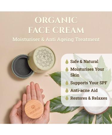 Ecodrop Organic Face Cream | Advanced Daily Facial Cream for Women | 100% All Natural Ingredients | Moisturiser & Anti Ageing Treatment - Buy Online on GoSupps.com