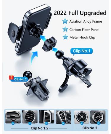 Andobil Car Vent Phone Mount 2022 Upgrade | Sturdy & Stable Universal Vent Clip Cell Phone Holder | Compatible with iPhone 14 Pro Max, 14 Pro, S22, S21 | 360 Adjustable Holder - Buy Online on GoSupps.com