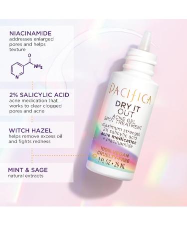 Pacifica Dry It Out Acne Gel Spot Treatment Unisex 1 oz (Pack of 2) 1 Fl Oz (Pack of 2) - Buy Online on GoSupps.com
