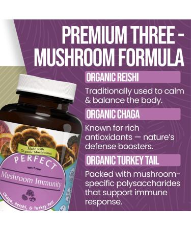 Perfect Supplements - Mushroom Immunity - 90 Capsules - Buy Online on GoSupps.com