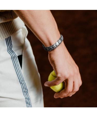 WELMAG Mens Titanium Steel Magnetic Therapy Bracelet for Arthritis Pain Relief - Adjustable Vintage Gift Box - Buy Online on GoSupps.com