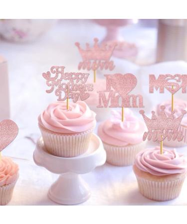 24Pcs Rose Gold Mothers Day Cupcake Topper Mothers Day Cupcake Picks Happy Mothers Day Cupcake Topper Mothers Day Cupcake Decorations - Buy Online on GoSupps.com