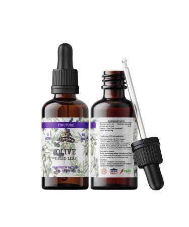 FLORIDA HERBS Organic Olive Leaf Tincture Olive Extract Liquid (Olea europaea) Dried Leaf Herbal Supplement Non-GMO in Cold-Pressed Organic Vegetable Glycerin 700 mg 2 oz (60 ml) 2 Fl Oz (Pack of 1)