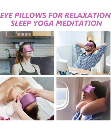 RelaxCoo Lavender Eye Pillow 2 Pack - Weighted Eye Mask for Relaxation, Headache Relief, and Meditation - Aromatherapy Eye Compress for Yoga and Sleeping - Buy Online on GoSupps.com