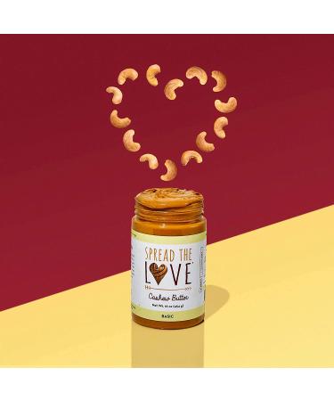 Spread The Love Basic Cashew Butter - All-Natural  Vegan  Gluten-Free  No Added Sugar  No Added Salt  Healthy Snack  Keto  No GMOs - 16 oz. 1 Pound (Pack of 1) - Buy Online on GoSupps.com