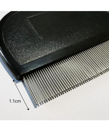 Metal Lice Comb for Cats Dogs Children & Adults Effective Black Nit Comb for Lice Removal - Buy Online on GoSupps.com