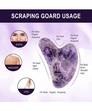 Amethyst Gua Sha Stone for Face and Body Massage - Anti-Aging Skin Care Tool for SPA Therapy - Buy Online on GoSupps.com