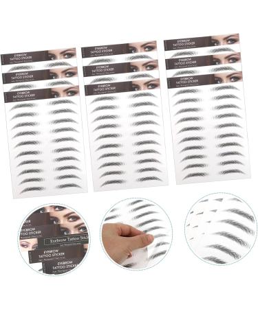 Didiseaon 30 pcs Black for Tattoos Hair-like Stickers Shaping Sticker Waterproof Fake Creative Eyebrow - Buy Online on GoSupps.com
