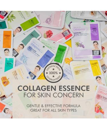 Dermal Collagen Essence Facial Mask Sheet 16 Pack B - Korean Face Mask Combo for All Skin Types - Buy Online on GoSupps.com
