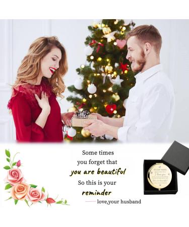 HZJ-AIGO Gifts for Wife Gifts For Her-I Love You Wife Gift Compact Mirror-Romantic Gifts for Her Birthday Wedding Anniversary Valentines Day or Christmas (Gold) - Buy Online on GoSupps.com