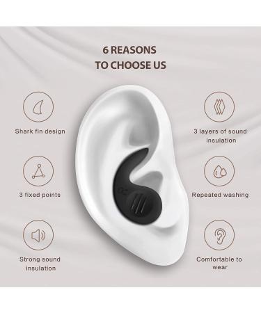2 Pair Noise Reduction Silicone Ear Plugs for Sleeping - Waterproof Soft Reusable for Travel & Concerts - Buy Online on GoSupps.com