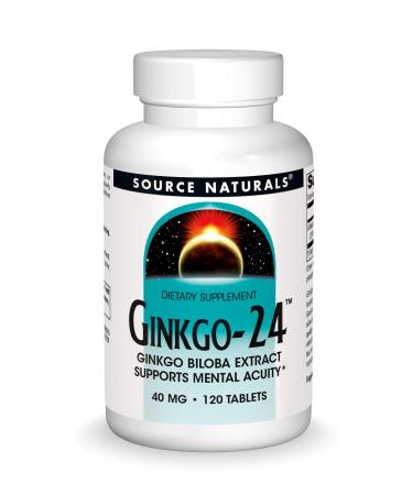 Source Naturals Ginkgo-24 40 mg 120 Tablets