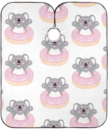 Waterproof Barber Cape - Koala Bear & Cheetah Pattern Hair Cutting Bib for Men & Unisex | Stylish Hair Salon Accessory - Buy Online on GoSupps.com
