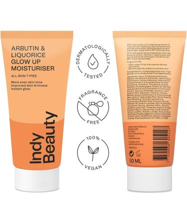Bronze Face Moisturiser 50ml - Brightening Day Cream with Arbutin Hyaluronic Acid & Liquorice Root - Natural Glow Enhancer Face Cream - Fragrance Free - Dermatologically Tested Glotion - Indy Beauty - Buy Online on GoSupps.com