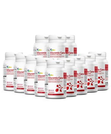 ALLBE Glycemia Care Capsules 180mg White Kidney Bean Extract with 150mg Cinnamon & 150mg Alpha Lipoic Acid Per Serving 12 Packs of 90 Blood Sugar Support Supplements Serving Size: 2 Capsules 90 count (Pack of 12)