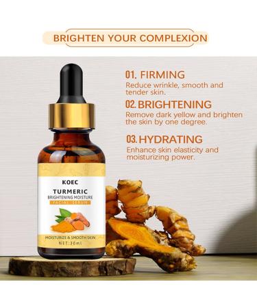 Turmeric Skin Brightening Serum Turmeric Face Serum Dark Spot Remover Serum For Face Skin Lightening Serum Turmeric Facial Serum for Lifting & Age Spots Sun Spot Improve Skin Tone - Buy Online on GoSupps.com