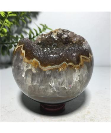 Gemstones and Crystals 650-750g Natural Stone and Crystal Agate Geode Quartz Sphere Home Furnishing Wedding Decoration Reiki Gift Natural Stone ERTEYIN - Buy Online on GoSupps.com