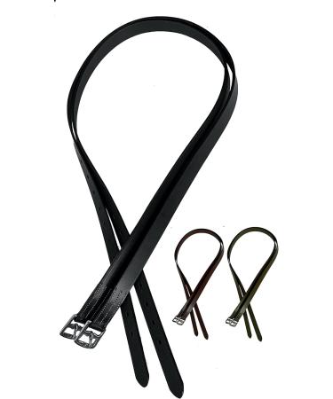Majestic Ally Genuine Leather English Stirrup Leathers (Pack of 2) Black 54 Inches - Buy Online on GoSupps.com