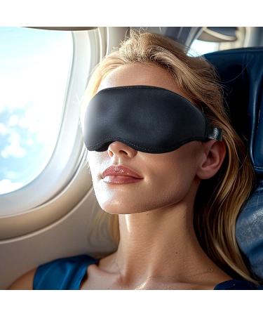 Ergonomic Cotton Weighted Sleep Eye Mask - 3D Hollow Design for Men & Women | Ideal for Travel Sleep & Business Trips | 4.2 Oz / 120g - Buy Online on GoSupps.com