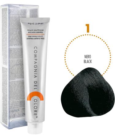 Compagnia Del Colore Compagnia Del Colore Professional Long-Lasting Hair Color Cream - Gentle Nourishing Moisturizing Protective Hair Dye - Orange Butter and Honey Black 1 100 ml - Buy Online on GoSupps.com