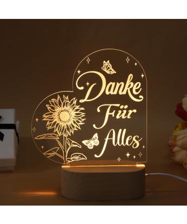 Jostift thanks for everything night light led lamp thank you gifts for women Mother's Day best friend birthday teacher gift farewell thanks gifts retirement gift