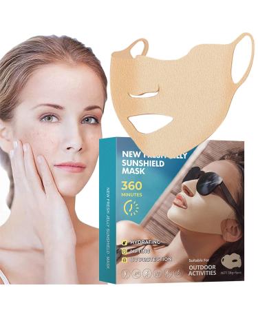 Sun Masks for Women 5 Pack Cooling Moisturizing Gel Face Covering moisturizing UV protection mask set Reusable skin shield for outdoor sports breathable face mask for