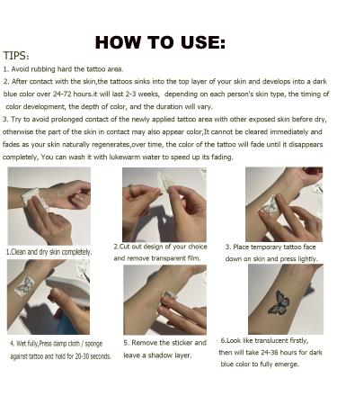 Iconic Black Butterfly Finger Tattoo Sticker for Women - Tazimi Realistic Semi-Permanent Temporary Tattoos - Buy Online on GoSupps.com