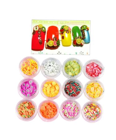 COHEALI 2 Sets Fruit Nail Accessories Nails Decoration Crystal Decor Polymer Fruit Slices Jewelry Clay Beads Resin Kits Fruit Slices Nail Art Diy Kits Diy Nail Mini Nail Kit 3d Toy Pearl