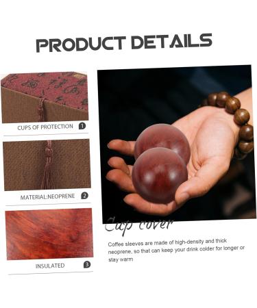 Gleavi Gymnastics Handballs & Massage Balls Set - Wooden Fitness Stress Relief Baoding Balls in Rosewood Gift Box - Buy Online on GoSupps.com