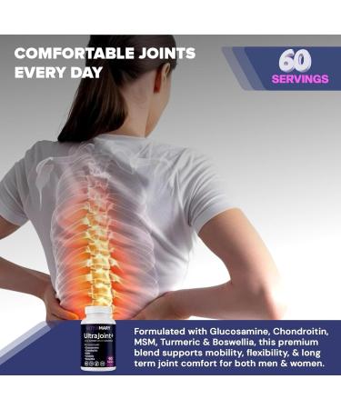 Glucosamine Chondroitin MSM Joint Support Supplement 1500 mg per Serving W/Turmeric(Curcuma)Boswellia Bromelain Supports Joint Comfort Mobility & Flexibility Articulaciones 90 Caps(2 Pack)Bexpertsusa - Buy Online on GoSupps.com