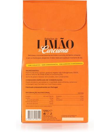  Maria Confeitaria Lemon Turmeric Crackers Gluten Free Maria Confeitaria 150g Handmade Perfect for Tea Accompanying Portuguese Gourmet Product - Buy Online on GoSupps.com