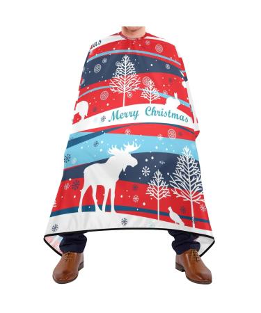 Waterproof Barber Cape -Cartoon Christmas Pattern 13 Cheetah Haircut Bib for Men Unisex Hair Cutting Cape(8rp1a)