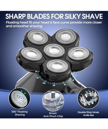 Buy Head Shaver for Men - 6 in 1 Electric Razor for Bald Heads Cordless & Rechargeable | Best Wet & Dry Shaving Kit - Buy Online on GoSupps.com
