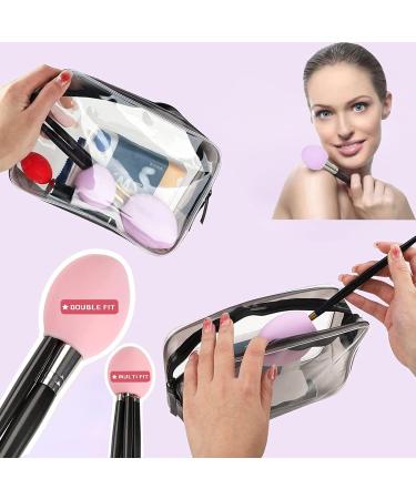 YZRYXHWL 9-Piece Makeup Brush Cover Set | Dustproof Silicone Protector Caps for Travel - Reusable Storage Holders (Pink Purple Red - Buy Online on GoSupps.com