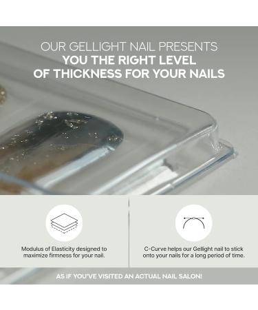 Zinipin Gellight Semi-Cured Gel Nail Strips | 24 Nail Wraps | Includes Nail Wipes Cuticle Stick & Nail File | Black & White Animal Print (Glitz Cow) - Buy Online on GoSupps.com