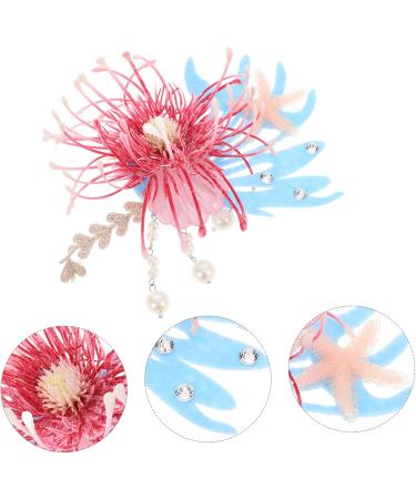 Beatifufu Flower Hairpin Ocean Hair Styling Clip Beach Starfish Hairpin Tropical Hair Barrettes Seashell Hair Clip Mermaid Hair Clips for Tropical Flower Hair Clip Fabric - Buy Online on GoSupps.com