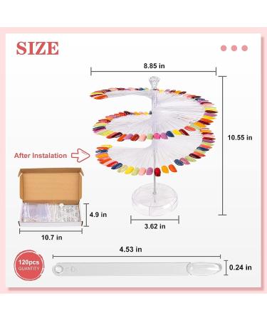 Subay Nail Swatch Sticks 120Pcs - Clear Gel Polish Color Display | Spiral Sample Practice Sticks for Manicure - Buy Online on GoSupps.com