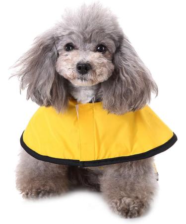 Smalllee Lucky Store Waterproof Dog Rain Jacket with Hood - Adjustable Reflective Raincoat for Small Medium Large & 3XL Dogs - Yellow - Buy Online on GoSupps.com