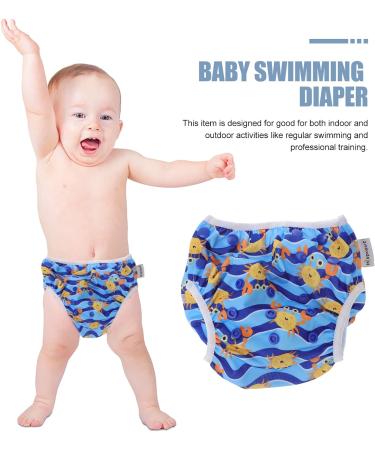 Healifty Reusable Swim Nappy Deep Sea Blue Fish for Newborn Toddler Boys Girls (0-3 Years) | Swimming Diapers - Buy Online on GoSupps.com