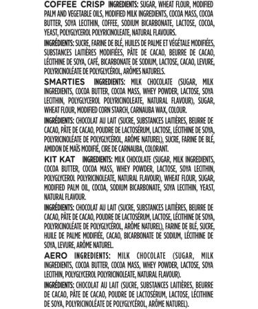 Nestle Mini Assorted Chocolate & Candy - KITKAT Coffee Crisp Aero Smarties - 505 g (Pack of 50 Mini Bars) Unflavored 50 Count (Pack of 1) - Buy Online on GoSupps.com